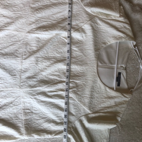 Plus Size Ivory Evening Dress - Picture 3 of 5